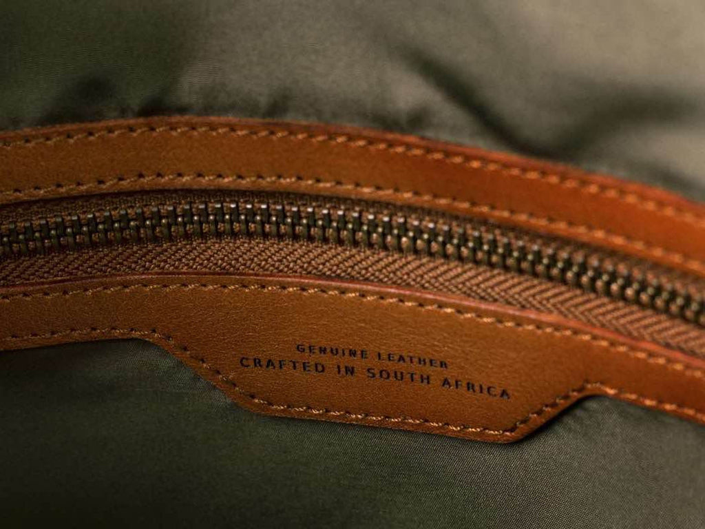 Hand-Stiched Leather Trimmed Deep Shopper Bag