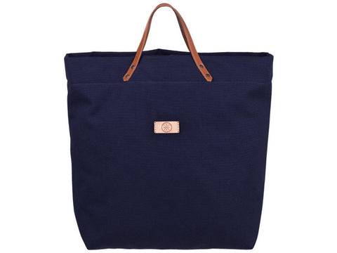 Hand-Stiched Leather Trimmed Deep Shopper Bag