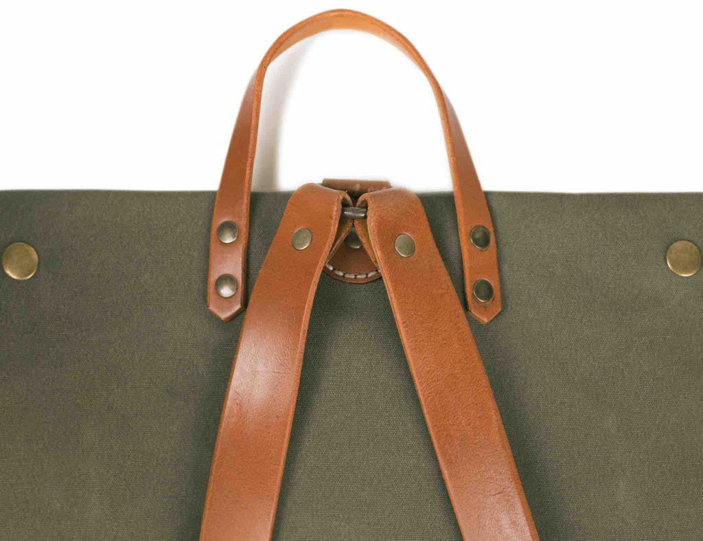 Canvas Scout Pack Leather Trimmed